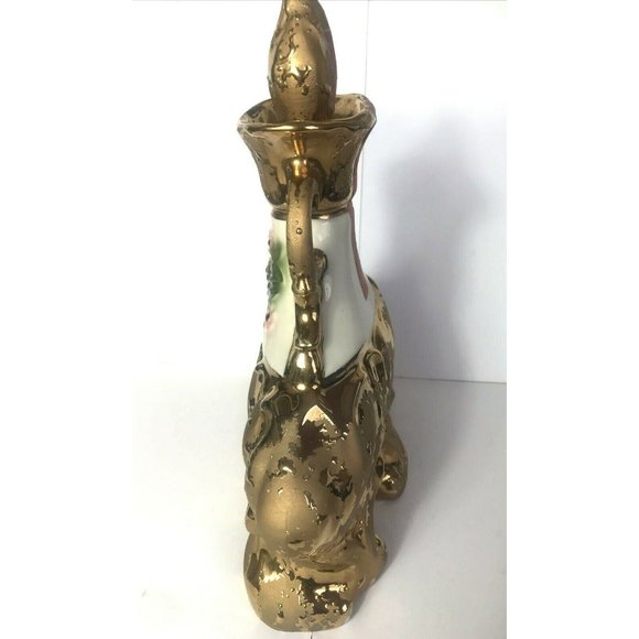 Vintage 1972 James B Jim Beam Weeping Gold Whisky Flowers Decanter Empty Bottle  - Picture 4 of 9